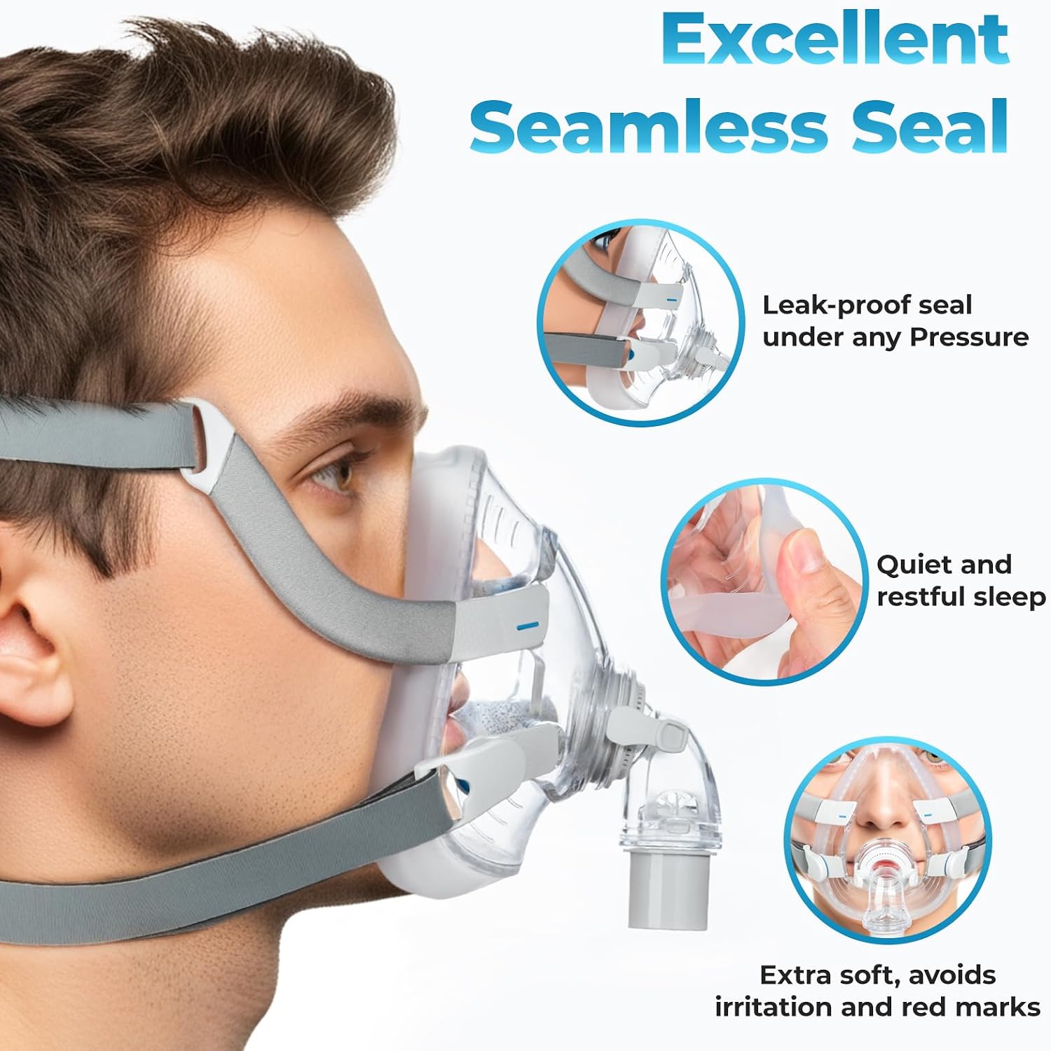 Cpap Full Face Mask Silicone Cushion - 에어핏 F20 풀페이스 CPAP 마스크 세트에는