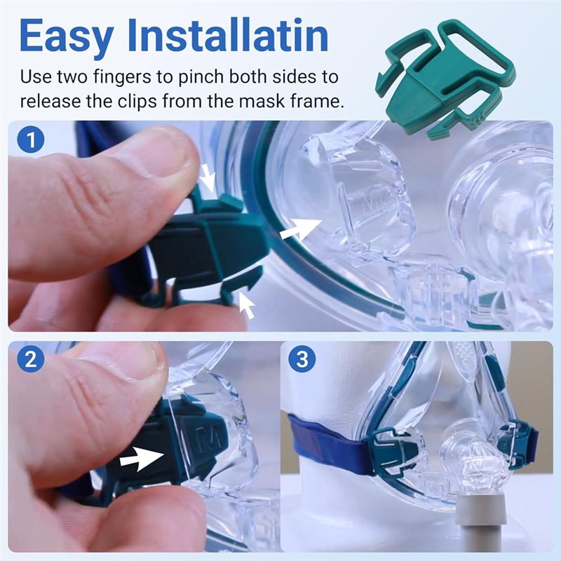 Cpap Mask Headgear Strap Clips - DT51 CPAP 헤드기어 클립 교체품 (레스메드