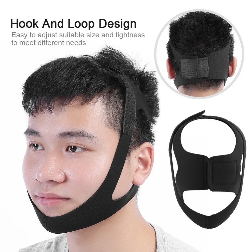 Anti Snore Chin Strap Adjustable - 조절 가능한 코골이 방지 벨트, 통기성