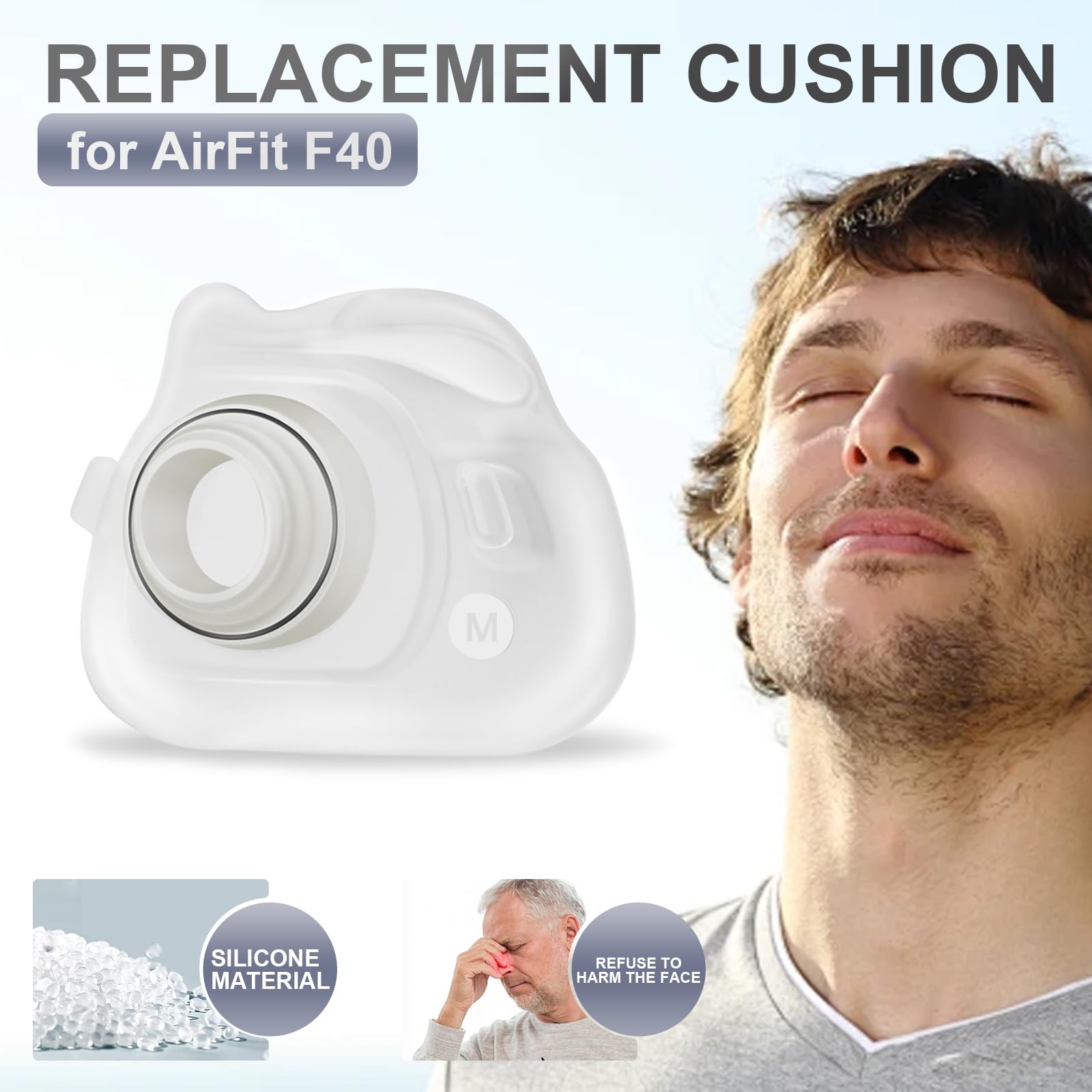 CPAP 풀페이스 마스크 쿠션 교체용 F40 스타일 실 - Cpap Full Face Mask Silicone Cushion 리뷰 및 가격
