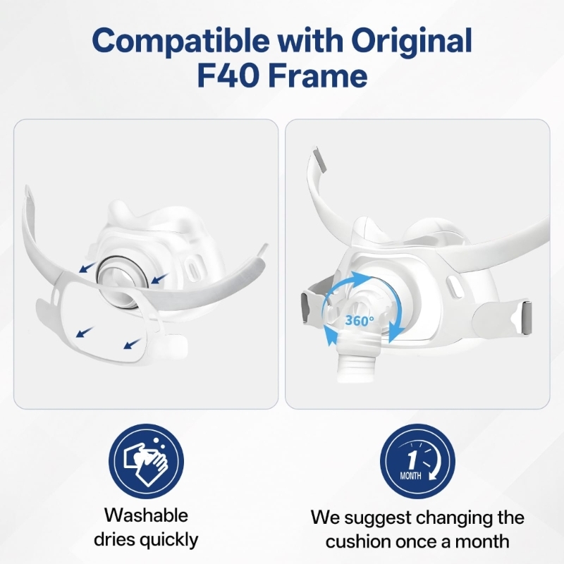 AirFit F40용 풀페이스 CPAP 마스크용 부드러 - Cpap Full Face Mask Silicone Cushion 리뷰 및 가격