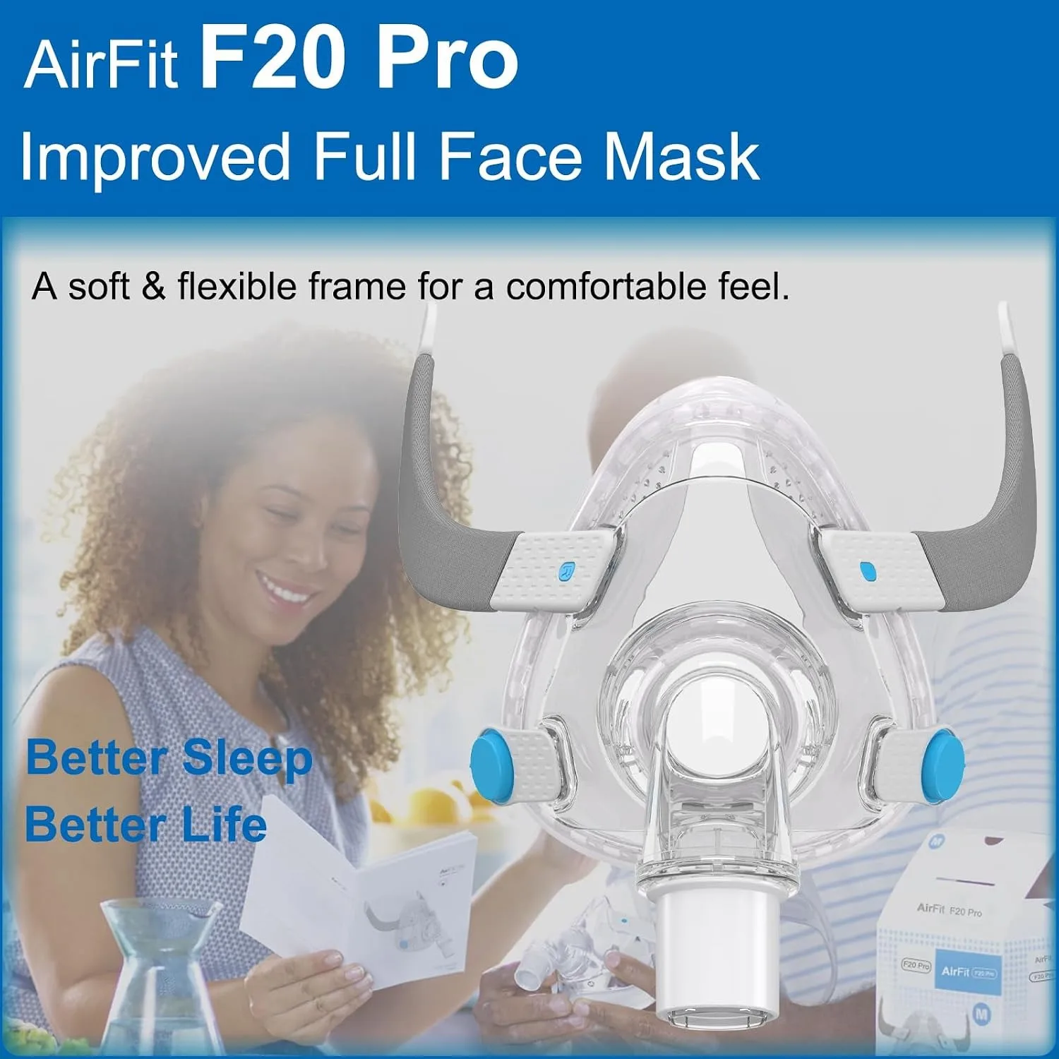 에어핏 F20 CPAP 마스크 세트(전면형), 실리콘  - Cpap Full Face Mask Silicone Cushion 리뷰 및 가격