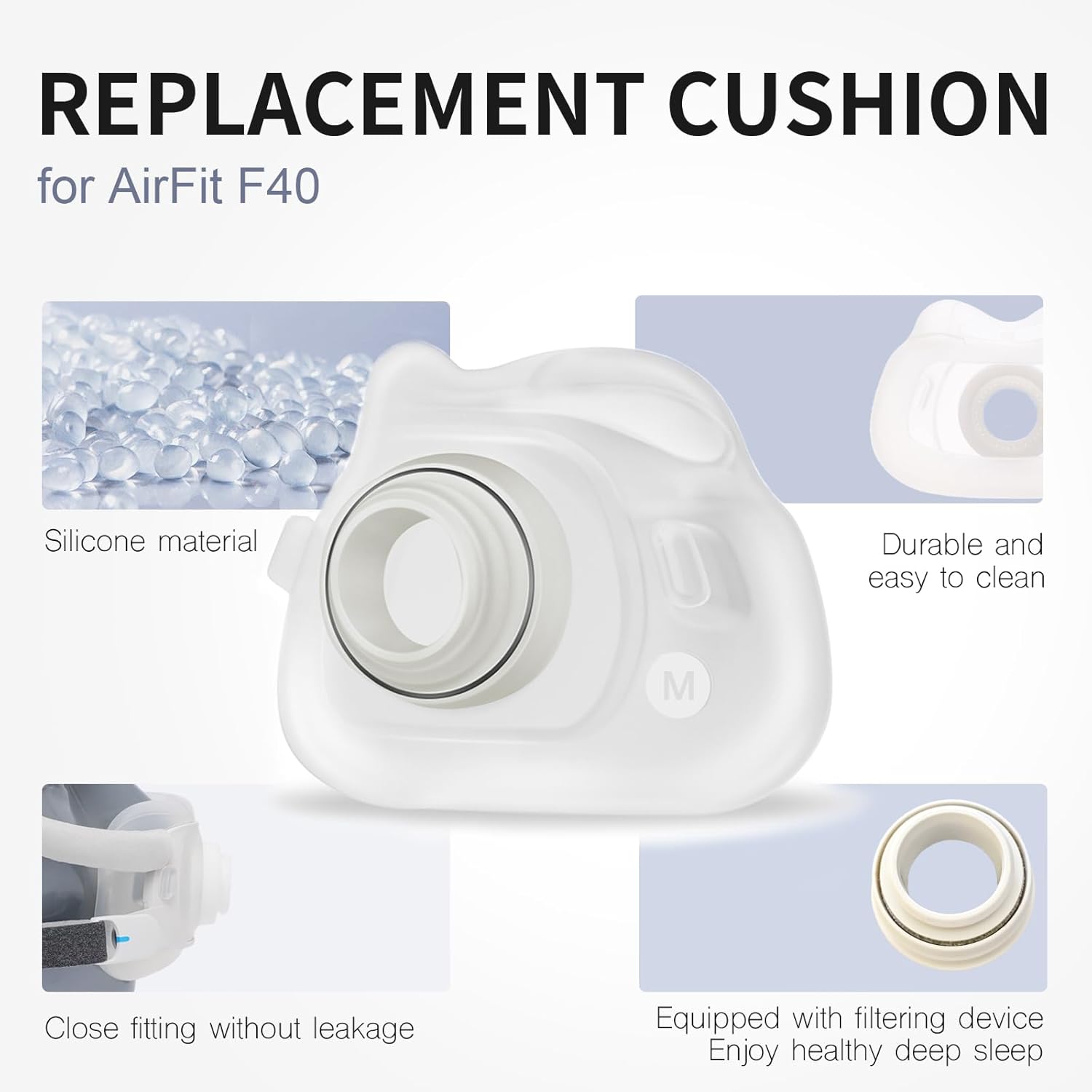 에어핏 F40 스타일 풀페이스 마스크 실리콘 쿠션 교체 - Cpap Full Face Mask Silicone Cushion 리뷰 및 가격